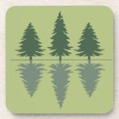 Minimaler Kiefernwald Getränkeuntersetzer (Vorderseite)