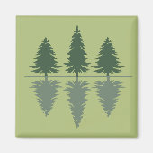 Minimaler Kiefernwald Magnet (Vorne)