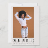 Minimaler klassischer Foto-Abschluss Ankündigung (Vorderseite)