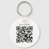 Minimaler klassischer Geschäftsscannbarer QR-Code Schlüsselanhänger (Rückseite)