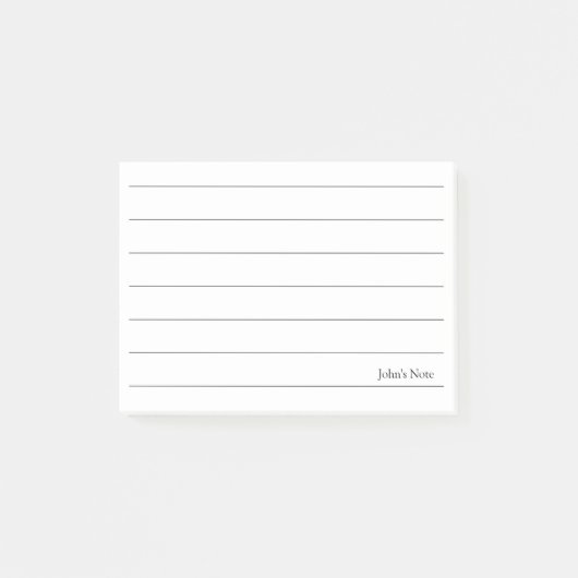 Minimaler klassischer Individuelle Name für Abstra Post-it Klebezettel (Vorderseite)