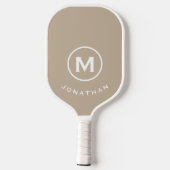 Minimaler klassischer Monogrammname Pickleball Schläger (Rückseite)