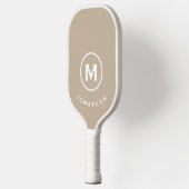 Minimaler klassischer Monogrammname Pickleball Schläger (Links)