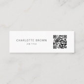 Minimaler klassischer QR-Code für benutzerdefinier Mini Visitenkarte (Vorderseite)