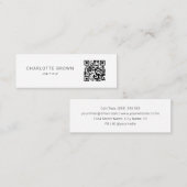 Minimaler klassischer QR-Code für benutzerdefinier Mini Visitenkarte (Vorne/Hinten)