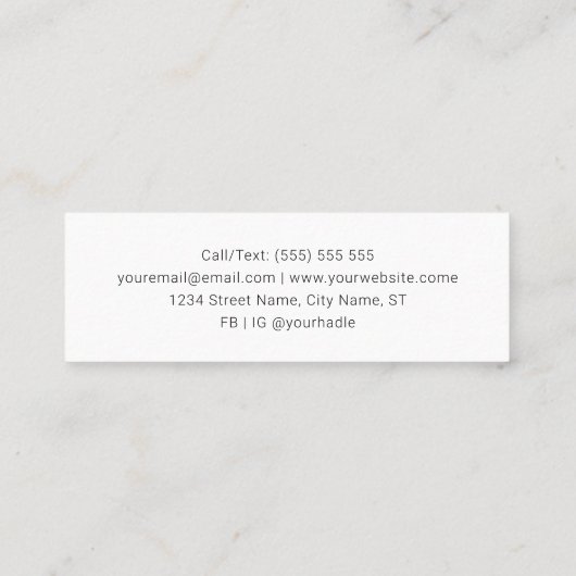 Minimaler klassischer QR-Code für benutzerdefinier Mini Visitenkarte (Rückseite)