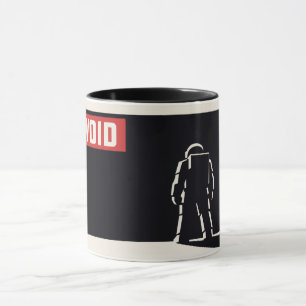 Minimaler konstruktivistischer schwarzer und roter tasse