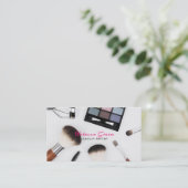 Minimaler Kosmetologe Pinselschminke-Stylist Visitenkarte (Stehend Vorderseite)