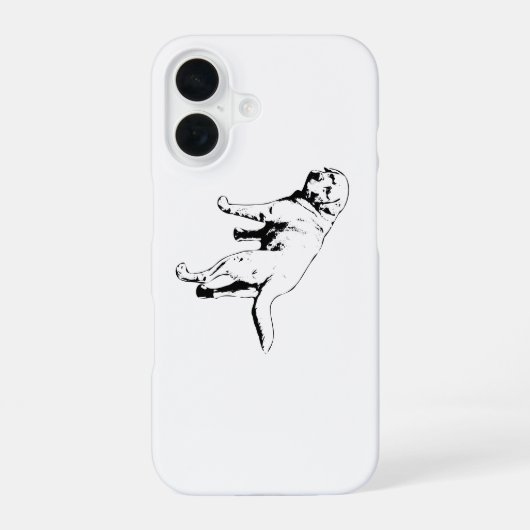 Minimaler Labrador, Augen über der Schulter iPhone 16 Hülle (Rückseite)