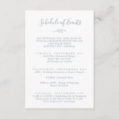 Minimaler Leaf Dusty Blue Weekend Veranstaltungska Begleitkarte (Vorderseite)