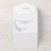 Minimaler Leaf Elegant Moderner einfacher Chic All In One Einladung (Außenbereich)