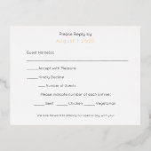 Minimaler Leaf-Foliage UAWG Folie Einladungspostkarte (Rückseite)