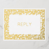 Minimaler Leaf-Foliage UAWG Folie Einladungspostkarte (Vorderseite)