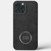 Minimaler Lederschau Silber Rings Case-Mate iPhone Hülle (Rückseite)