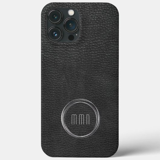 Minimaler Lederschau Silber Rings Case-Mate iPhone Hülle (Rückseite)