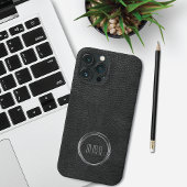 Minimaler Lederschau Silber Rings Case-Mate iPhone Hülle