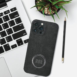 Minimaler Lederschau Silber Rings Case-Mate iPhone Hülle