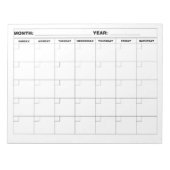 Minimaler Leerlaufkalender Notizblock (Vorderseite)
