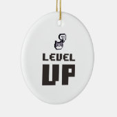 Minimaler Level Up Gamer Keramik Ornament (Rechts)