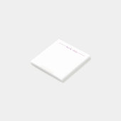 Minimaler Lila Monogramm Vollname Post-it Klebezettel (angewinkelt)