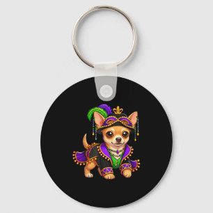 Minimaler lustiger Chihuahua-Hundefreund-Festival Schlüsselanhänger