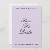 Minimaler Luxus Altes Geld Flieder Editoriale Hoch Save The Date (Vorderseite)