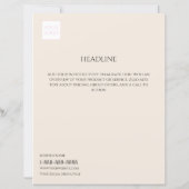 Minimaler Marketing-Flyer für das Creme-Business (Rückseite)