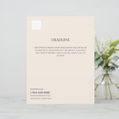 Minimaler Marketing-Flyer für das Creme-Business (Stehend Vorderseite)