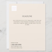 Minimaler Marketing-Flyer für das Creme-Business (Vorderseite)