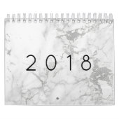 Minimaler Marmor Weißgraue Silberne Rose Goldstein Kalender (Titelbild)
