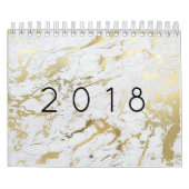 Minimaler Marmor White Carrara Silver Gold Stone Kalender (Titelbild)