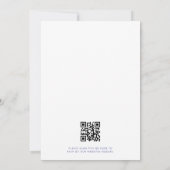 Minimaler marokkanischer Tiles Blue Golden QR Code Einladung (Rückseite)