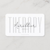 Minimaler Massagetherapeut weiß Visitenkarte (Vorderseite)