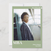 Minimaler MBA-Foto-Abschluss Ankündigung (Vorderseite)