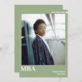 Minimaler MBA-Foto-Abschluss Ankündigung (Vorne/Hinten)