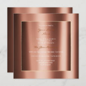 Minimaler Metallic Geometry Gold Kupfer Bronze Eve Einladung (Vorne/Hinten)