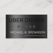 Minimaler Metallic-Grausilber-Treiber Visitenkarte (Rückseite)