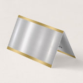 Minimaler metallischer Silbergoldakzent Visitenkarten (Rückseite)