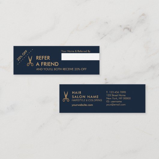 Minimaler Mini Visitenkarte (Vorne/Hinten)