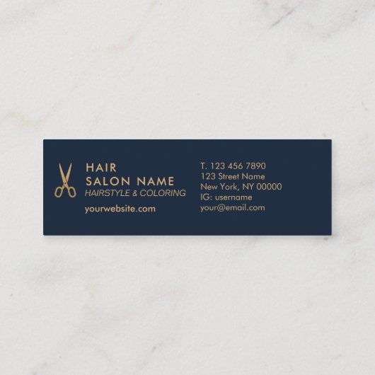 Minimaler Mini Visitenkarte (Rückseite)