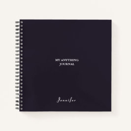 Minimaler Minimal-Charkohle-Grauer Weißspiral Notizblock