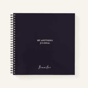 Minimaler Minimal-Charkohle-Grauer Weißspiral Notizblock