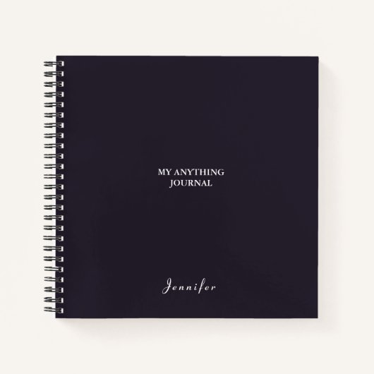 Minimaler Minimal-Charkohle-Grauer Weißspiral Notizblock (Vorderseite)