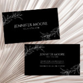 Minimaler Minimalistischer Schwarz-weißer Branchen Visitenkarte