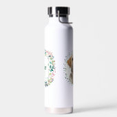 Minimaler Mint Labrador | Benutzerdefinierter Name Trinkflasche (Links)