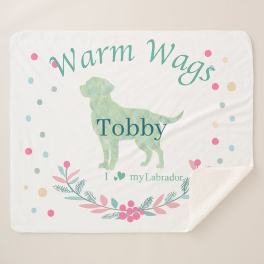 Minimaler Mint Labrador Retriever | Maßgeschneider Sherpadecke (Vorderseite (Horizontal))
