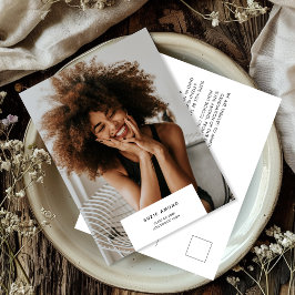 Minimaler moderner Abschluss für einfaches Foto Ankündigungspostkarte