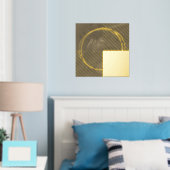 Minimaler moderner Abstrakt-brauner Blattdruck Foliendrucke (In Situ (Schlafzimmer))