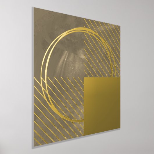 Minimaler moderner Abstrakt-brauner Blattdruck Foliendrucke (Ablage )