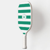 Minimaler moderner, benutzerdefinierter Green Stri Pickleball Schläger (Links)
